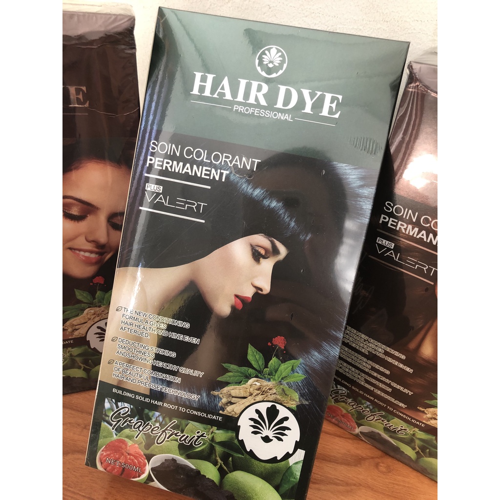 Dầu Gội Phủ Bạc Đen/Nâu Chính Hãng GrapeFruit Hair Dye