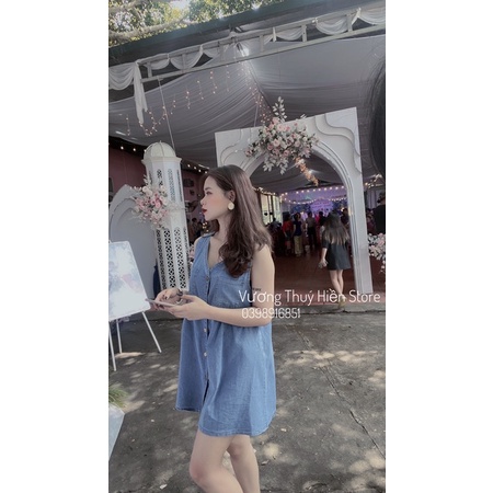 Váy bò ba lỗ thời trang