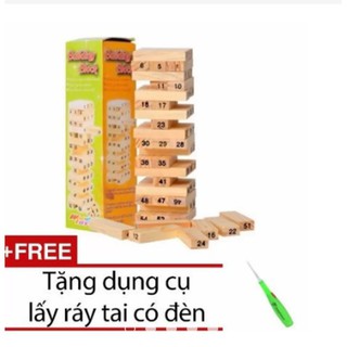 Trò chơi rút gỗ 54 thanh + Tặng dụng cụ lấy ráy tai có đèn boot6