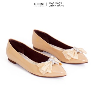 Giày bệt nơ đá xoắn ge458 - genni