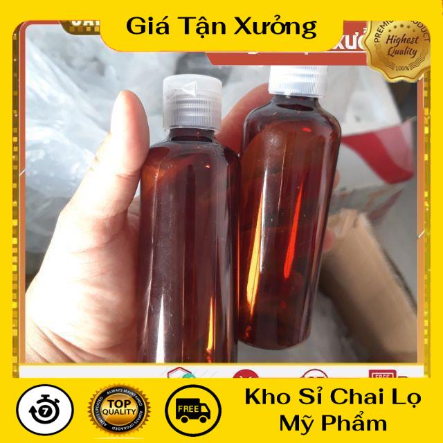 Chai Chiết Mĩ Phẩm ❤ TRÙM SỈ ❤ Chai nhựa pet nắp bật nâu 50ml,100ml , chai lo my pham , phụ kiện du lịch