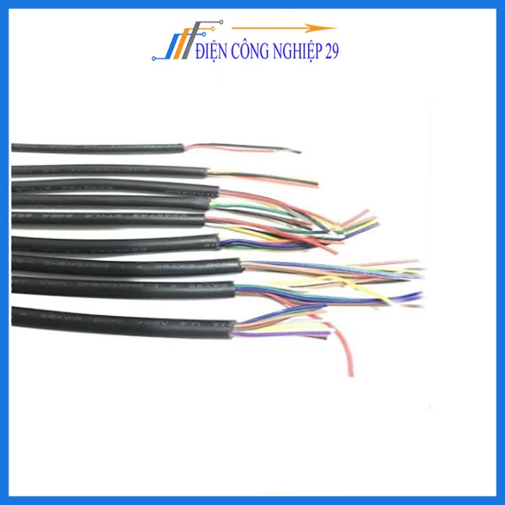 Dây điện đen tròn 0.3mm 2 lõi 3 lõi 4 lõi chất liệu dây đồng 100% loại tốt (1 mét)