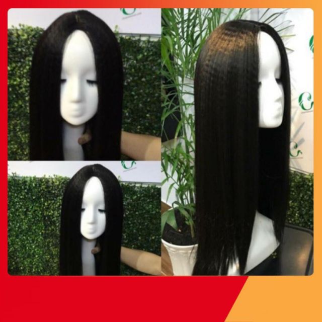 Tóc giả dài thẳng nguyên đầu 🎁 FREESHIP 🎁 Tóc giả nguyên đầu thẳng hai mái hất, 2061