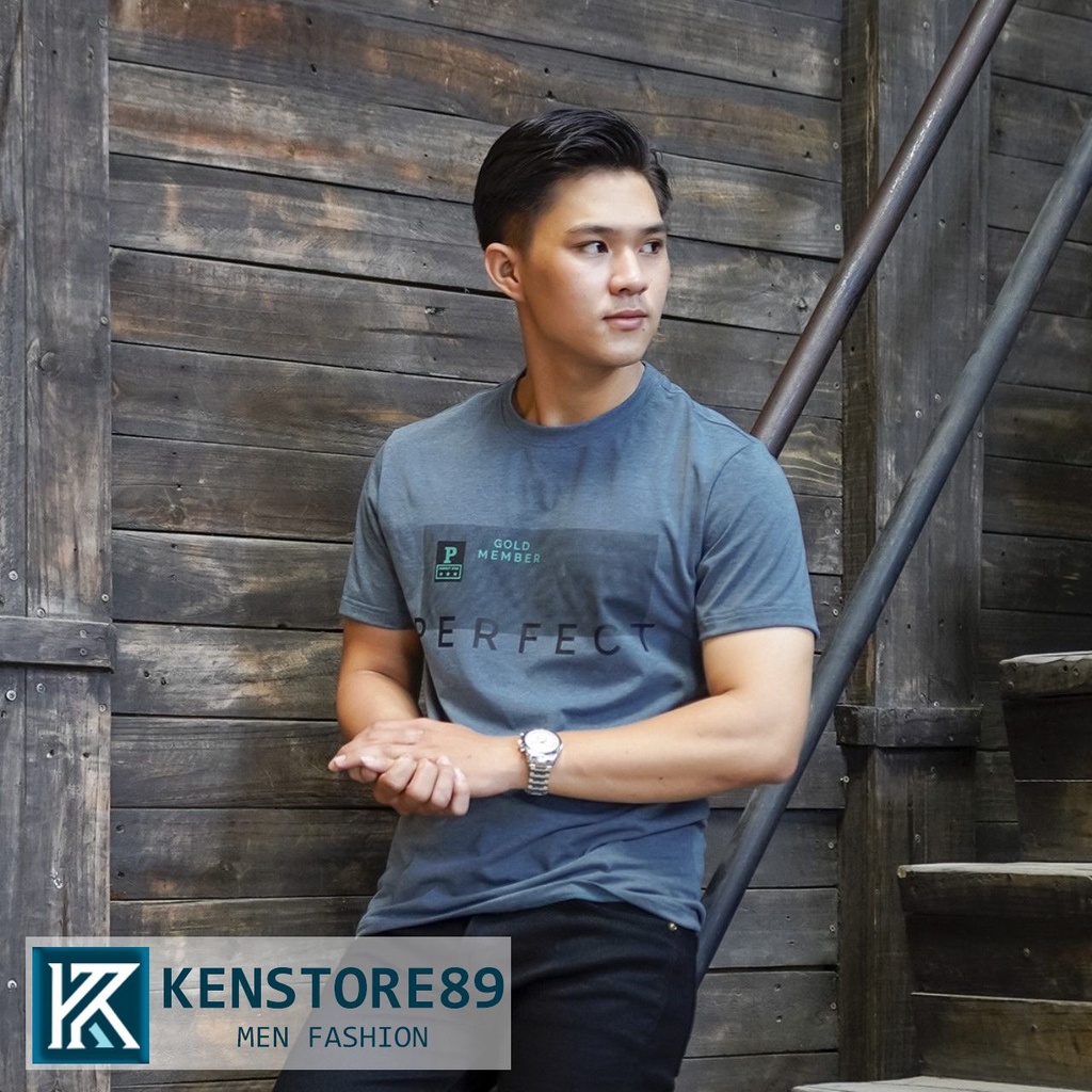 Áo thun nam cổ tròn PERFECT trẻ trung vải cotton muối KENSTORE89 ATP156
