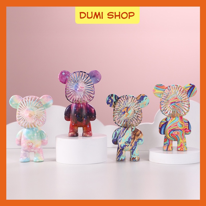 Quạt Mini Cầm Tay Hình Gấu Hot Trend Để Bàn Trang Trí Cao Cấp - Dumi Shop