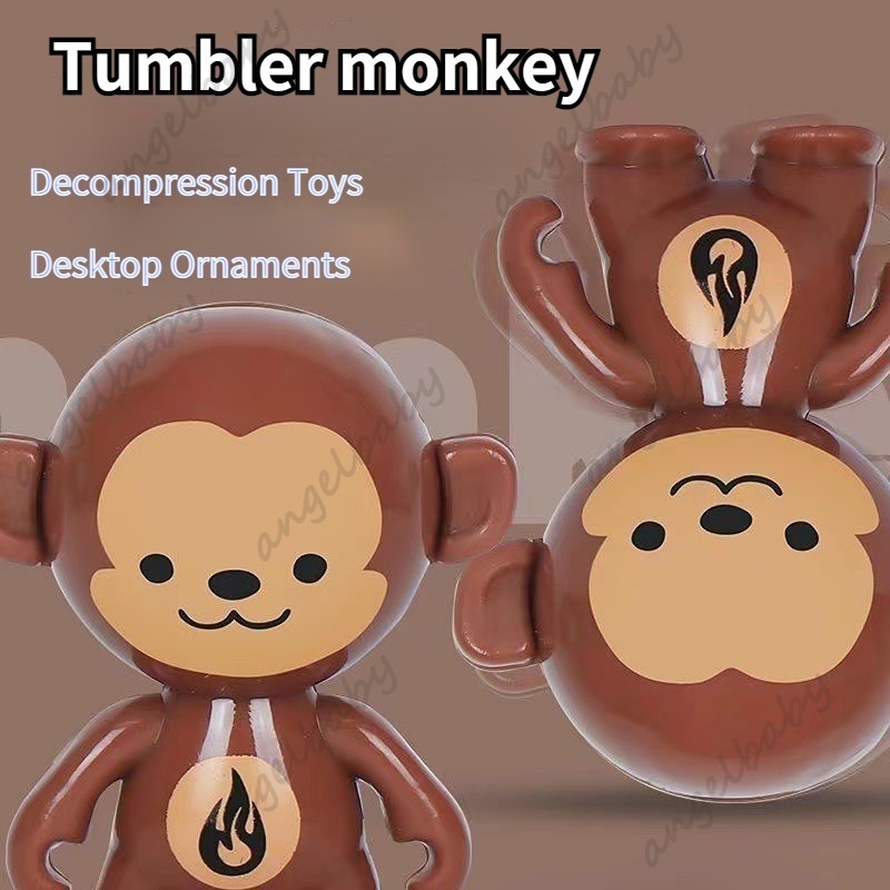 Khỉ hoạt hình dễ thương lật lật con lật đật đồ chơi trẻ em