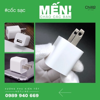 Củ Sạc iP 5W Adapter Trắng - Cục Sạc Đầu ra USB 5V - 1A Dành Cho Thiết Bị Di Động Sạc 5W
