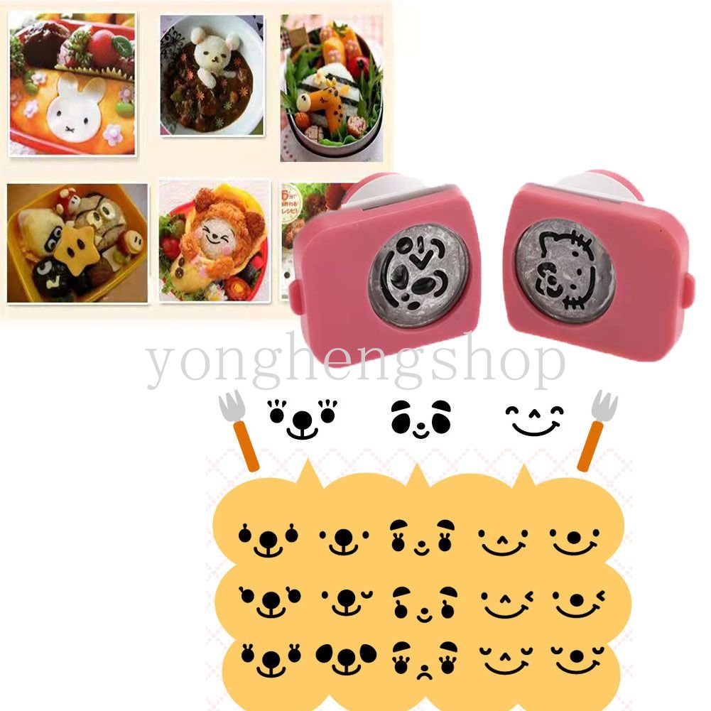 Khuôn Làm Cơm Nắm Hình Mặt Cười Hoạt Hình Dễ Thương