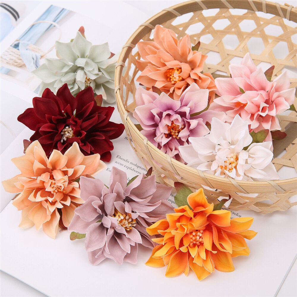 Bộ 10 Bông Hoa Mộc Lan Giả Bằng Lụa Phong Cách Bắc Âu Độc Đáo Trang Trí Nhà Cửa / Tiệc Cưới / Giáng Sinh DIY
