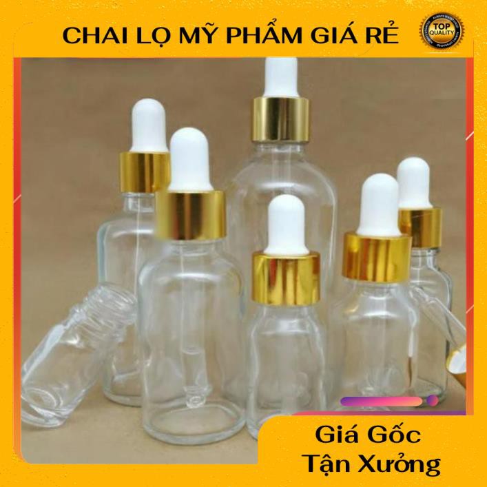 Lọ Chiết Serum ❤ RẺ VÔ ĐỊCH ❤ [50ml,100ml] Lọ đựng tinh dầu bóp giọt khoen vàng rỗng chiết mỹ phẩm , phụ kiện du lịch