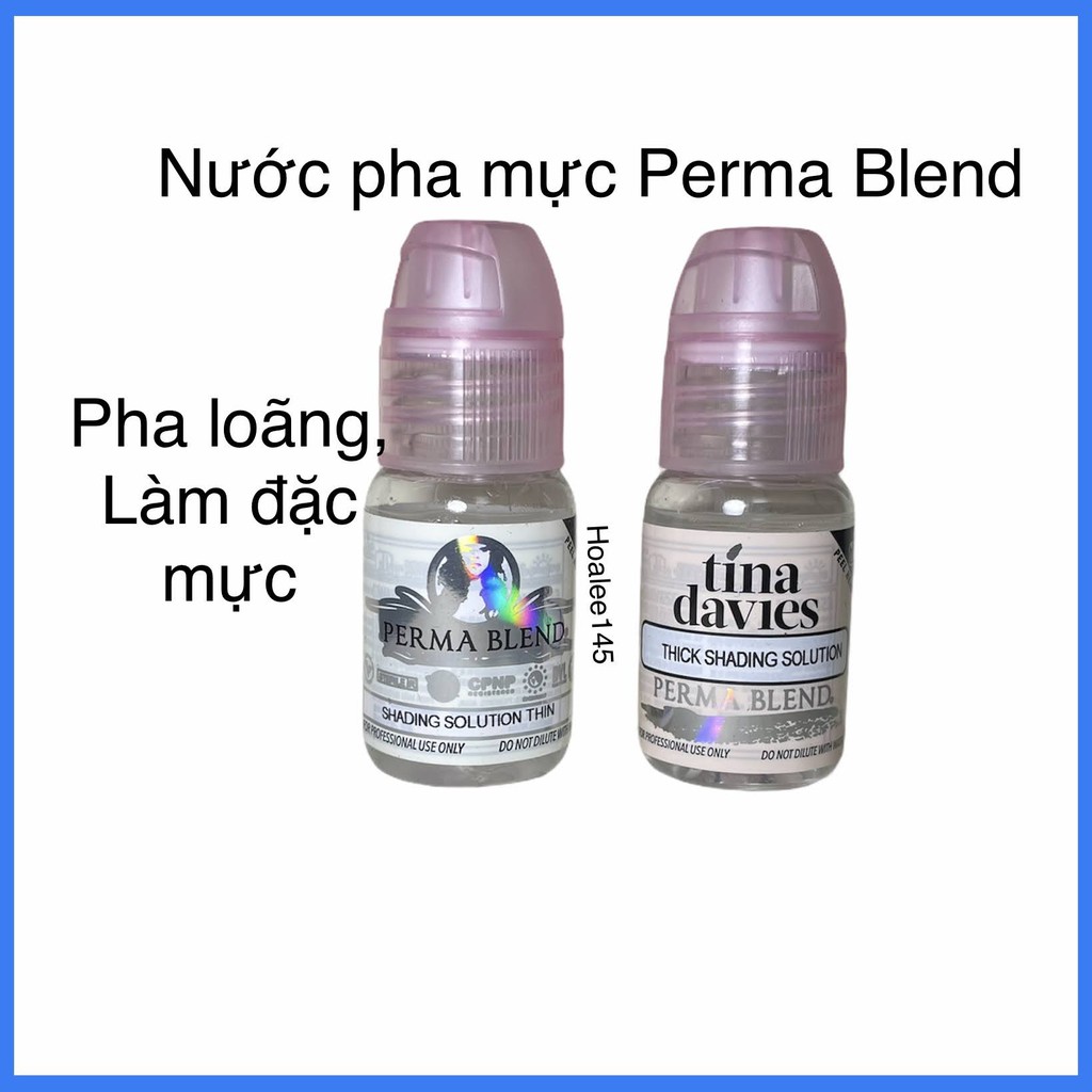 Nước pha mực Perma blend giúp mực bám nhanh , màu bong đậm hơn