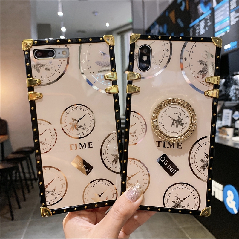 Vivo Y19 V17 Pro Y50 Y30 Y71 V11 V11i V9 Y85 V7 Plus V5 V5s Y67 Golden Plating Luxury Brand Clock Watch Pattern Phone Case 丨0307