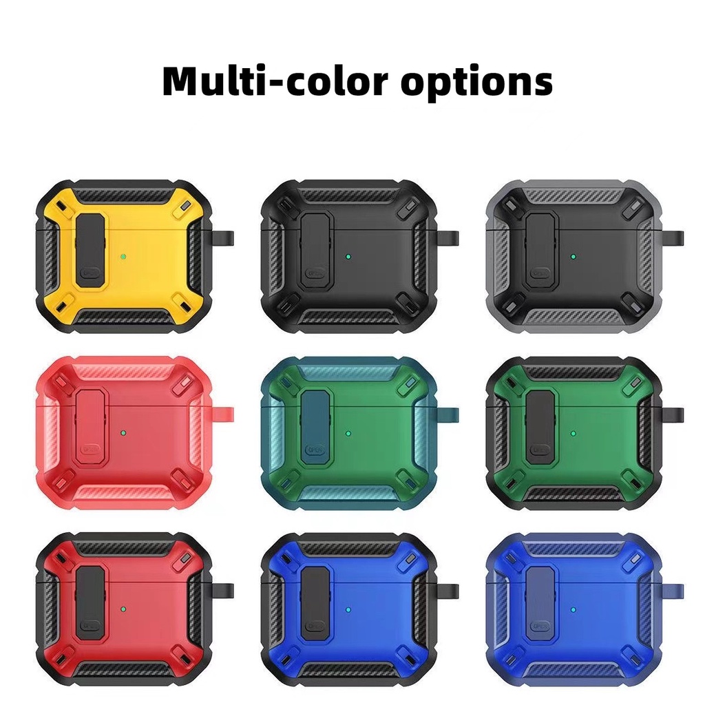 Vỏ Bảo Vệ Hộp Sạc Tai Nghe Airpods 3 Pro 2 Air Pod 3 Pro 2 Bằng Sợi Carbon