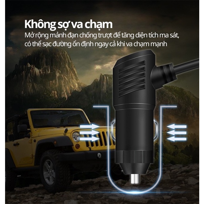 Bộ Chia Tẩu Sạc Ô Tô By-283 /120w 3 Cổng Kèm 2 Cổng Usb Tẩu Chia Sạc Ô Tô Trangdiemxe 3