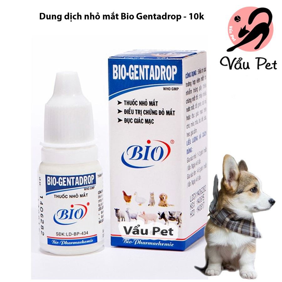 Dung dịch mắt Bio Gentadrop cho chó mèo - Lida Pet Shop
