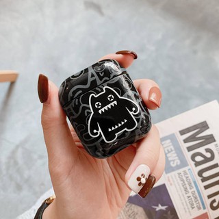 Vỏ case bảo vệ airpods 1, airpods 2 hình mèo dạ quang độc đáo