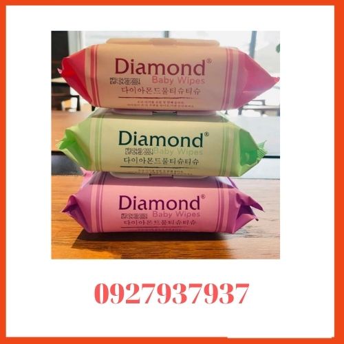 KHĂN ƯỚT KHÔNG MÙI DIAMOND 125gr