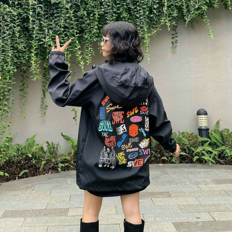 Áo Khoác Dù SWE LOGOS Ulzzang Nam Nữ Unisex Form Rộng Jacket - Sayhey Clothing