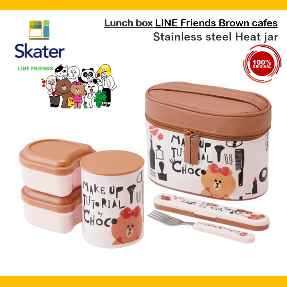 LINE FRIENDS Hộp Đựng Thức Ăn Trưa Giữ Nhiệt Bằng Thép Không Gỉ 560ml (KCLJC6)