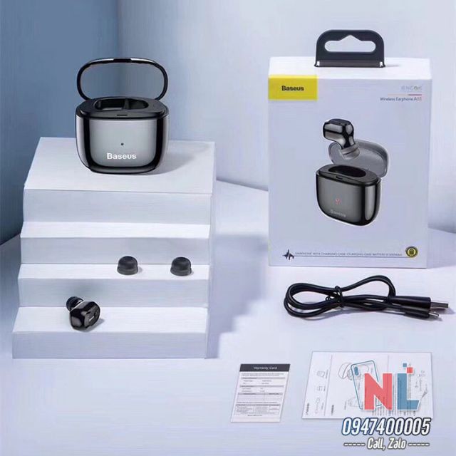 [ Sỉ - Lẻ ] Tai nghe không dây kèm đốc sạc baseus A03