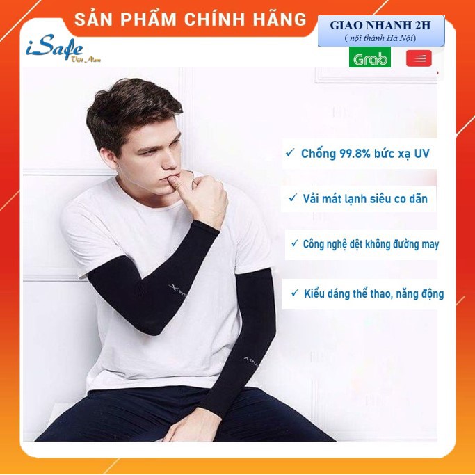 Ống tay chống nắng Hàn Quốc chính hãng AquaX, Găng tay chống nắng chất liệu làm mát lạnh, chống tia bức xạ UV