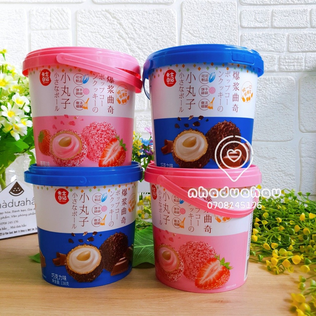 Một xô bánh oreo phủ sô cô la nhân kem tan chảy bọc hạnh nhân Kas Diary Hongkong xô138gan