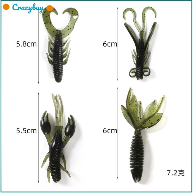 Cr Set 4 Mồi Câu Cá Giả Côn Trùng 2g Chuyên Dụng