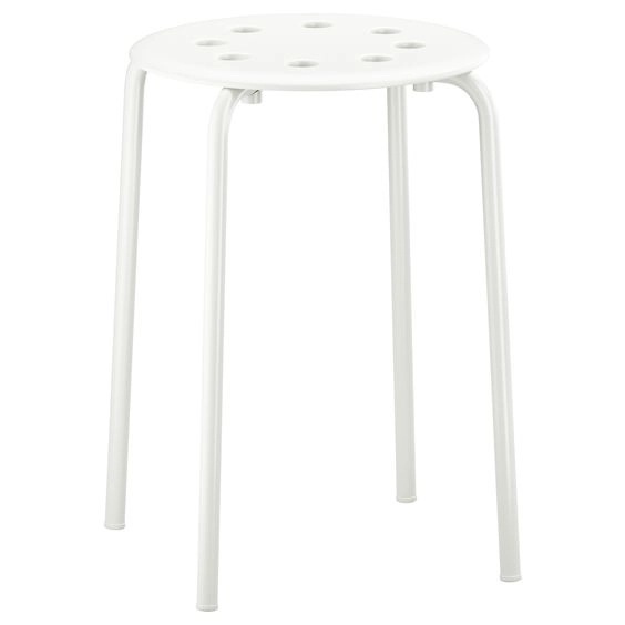 GHẾ ĐẨU TRÒN MARIUS IKEA - TRẮNG 45 cm