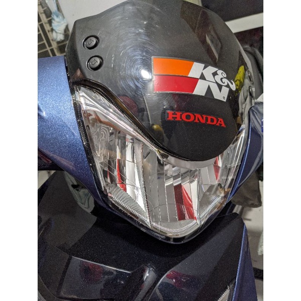 Tem chữ Honda màu đỏ nền keo trong