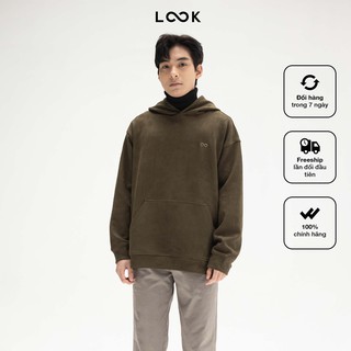 Áo hoodie basic da lộn LOOK SUEDUE HOODIE