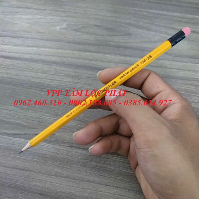 SỈ Hộp 12 Bút chì gỗ Staedtler 134 CÓ TẨY, ngòi mềm 2B - Bút chì Đức