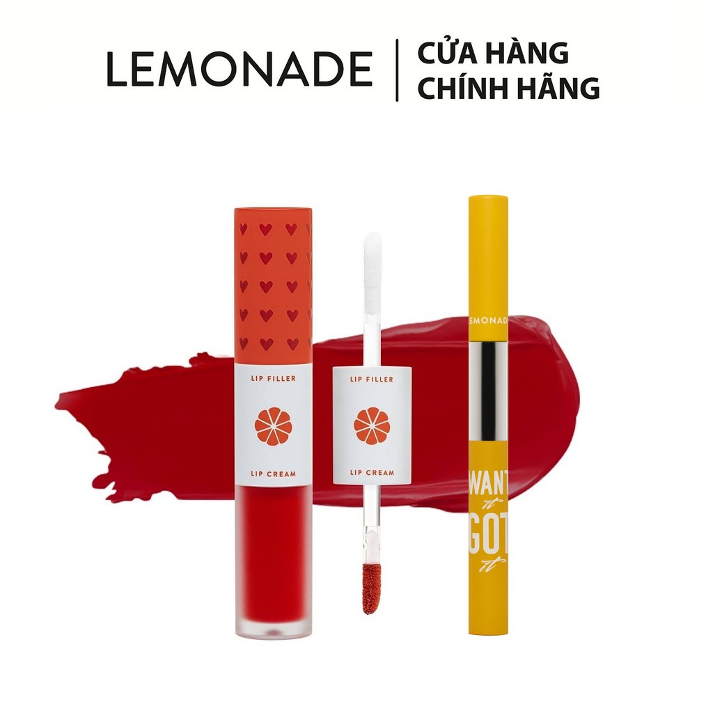 Combo Son kem lì Lemonade Perfect couple lip 7.5g và Chì kẻ mày 2 đầu Want It Got It 2.75g
