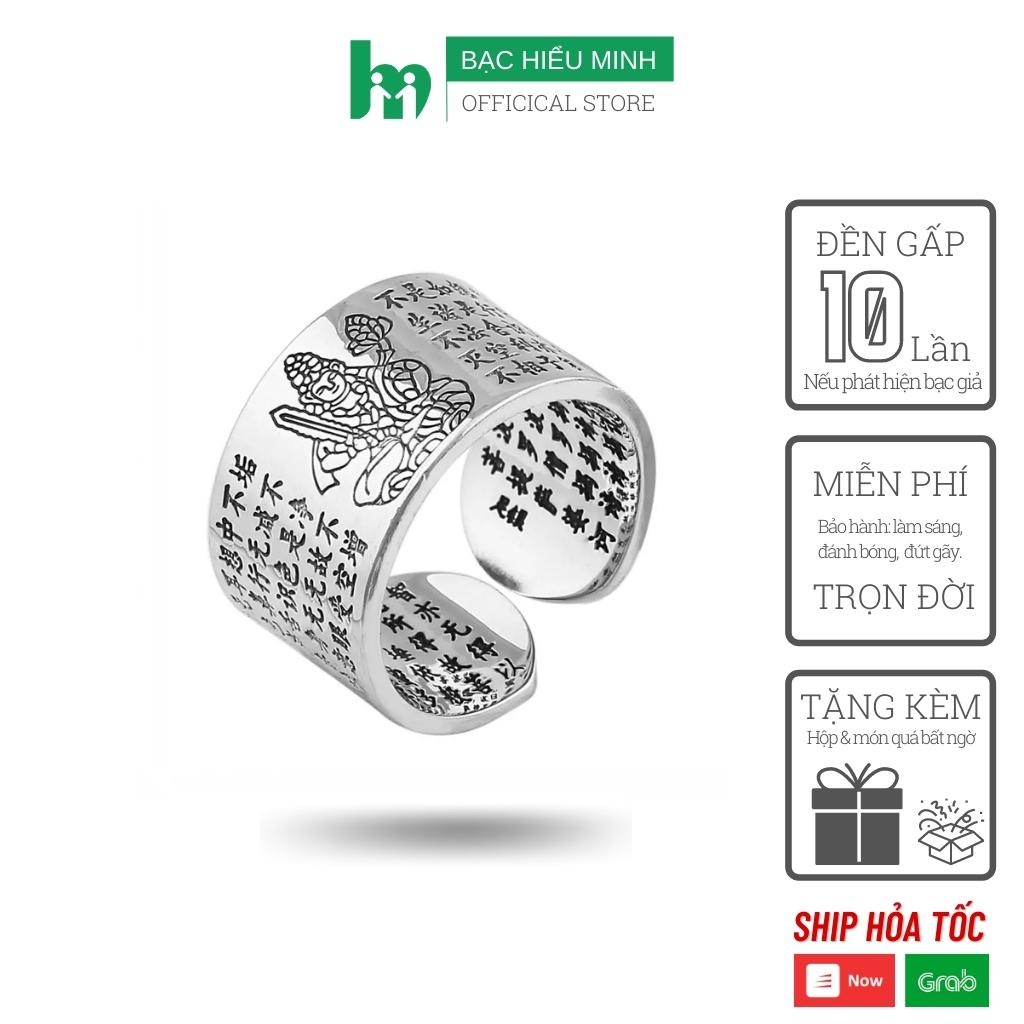 Nhẫn Nam Bạc Hiểu Minh NA543-SD Phật Bản Mệnh Hư Không Tạng Bồ Tát - Tuổi Sửu, Dần Bạc ý Bảo Hành Vĩnh Viễn