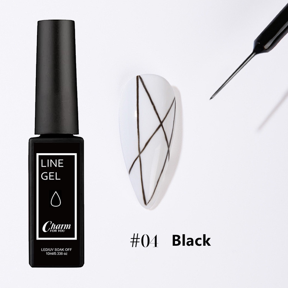 Trong kho Kéo keo Quyến Rũ Nail 12 Dòng Màu Vẽ Keo móng tay móng tay dòng móc Màu Vẽ Keo sáng tạo đèn chiếu keo sơn móng tay sơn COD