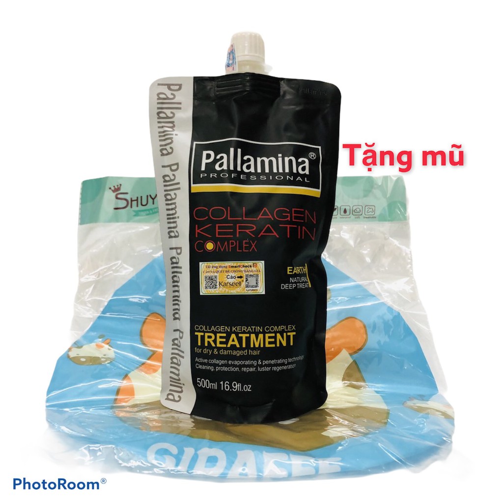 PALLAMINA- Dầu Hấp Ủ Tóc Dưỡng Ẩm Phục Hồi Siêu Mềm Mượt Colagen -Keratin Pallamina 500ml