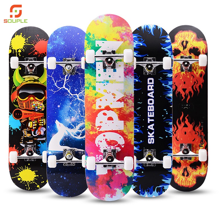 Ván Trượt Skateboard Mặt Nhám Chống Trơn Trượt 80cm Gỗ Ép Tiêu Chuẩn, Bánh Caosu PU Siêu Bền. Hàng Chính Hãng SOUPLE.