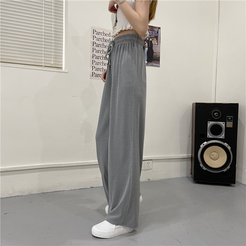 Xiaozhainv Quần Dài Ống Rộng Lưng Cao Thời Trang Cho Nữ
