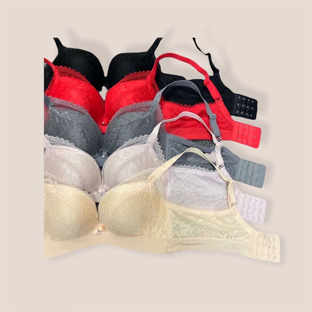 Áo lót nữ không gọng ren mềm mút vừa nâng ngực tạo khe (V-05A)