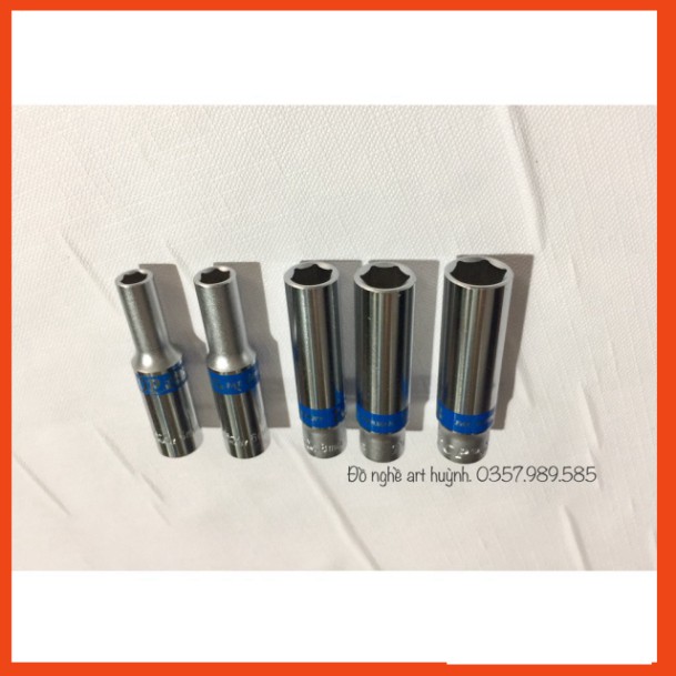 Đầu tuýp dài, đầu khâu dài 1/4" hàng Top chính hãng đủ size, khẩu ¼ top