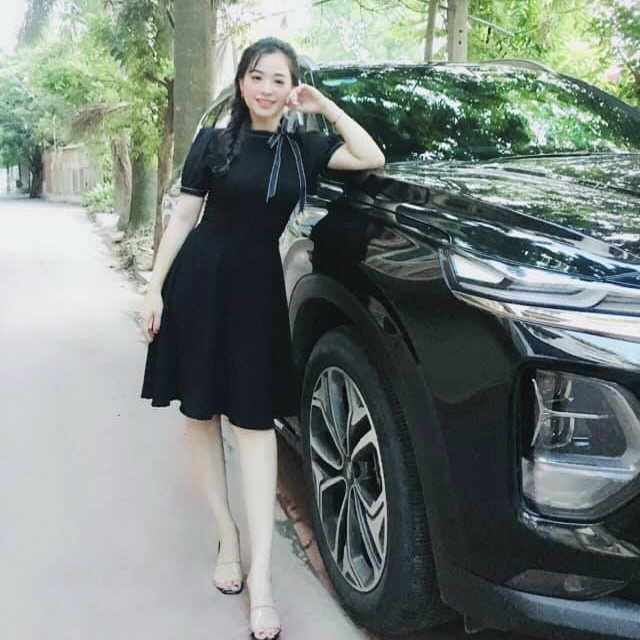 Đầm xòe Dáng Vintage Công Sở