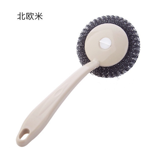 Cọ xoong nồi BÚI SẮT có tay cầm cán dài Tiên lợi