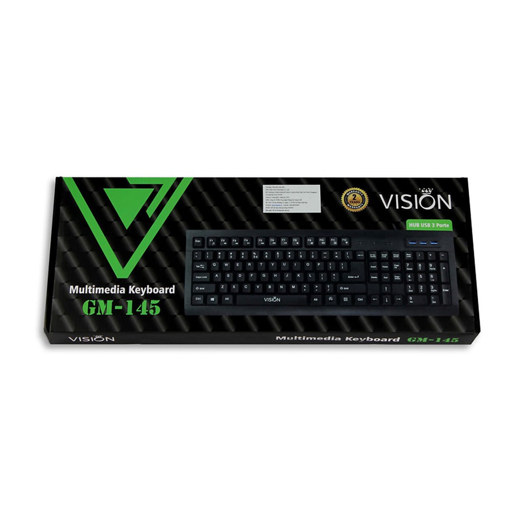 Bàn phím Vision GM-145 Tích Hợp 3 Cổng USB và Multimedia