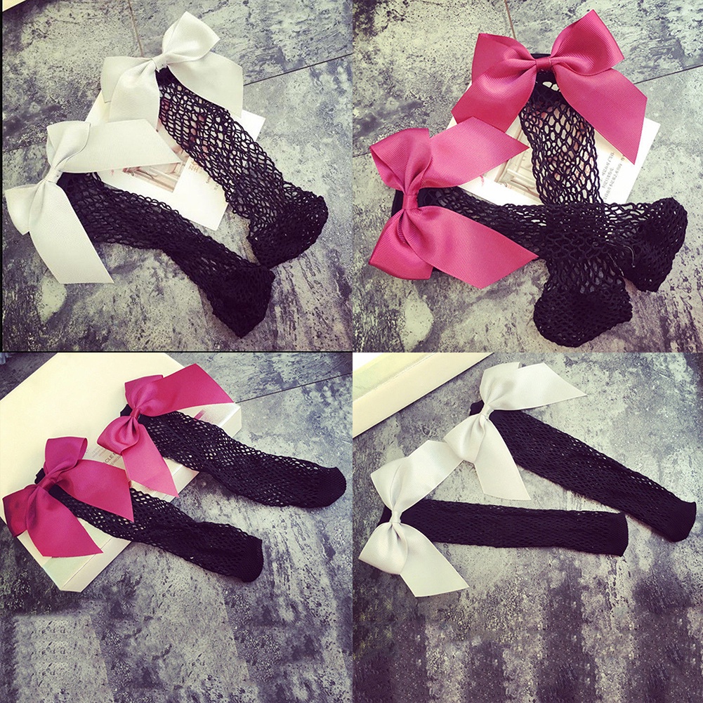 Vớ lưới đính nơ thời trang nữ tính