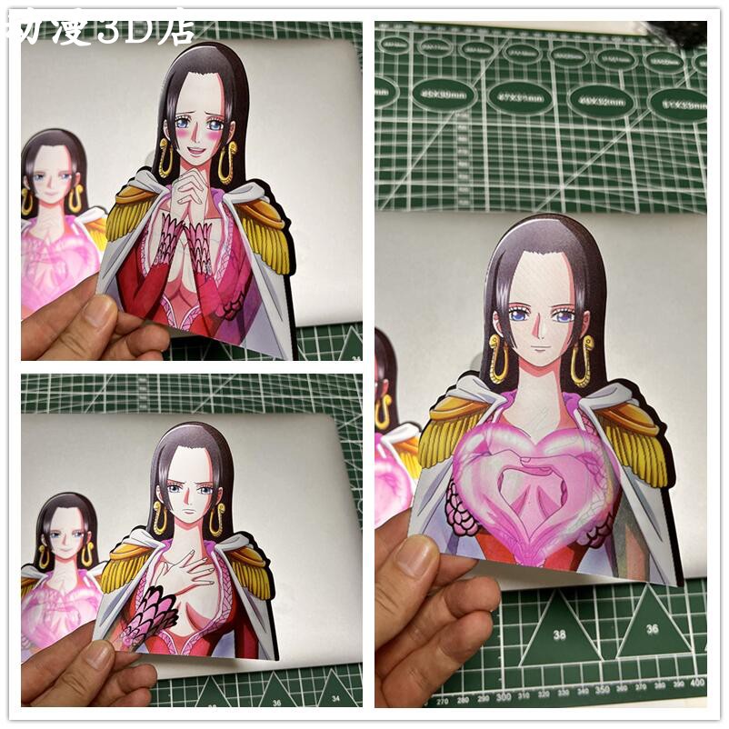 One Piece Fifth Gear Luffy 3D Gradient Sticker Illusion Car Sticker Decal cho Hành lý, Máy tính xách tay, Tủ lạnh và hơn thế nữa