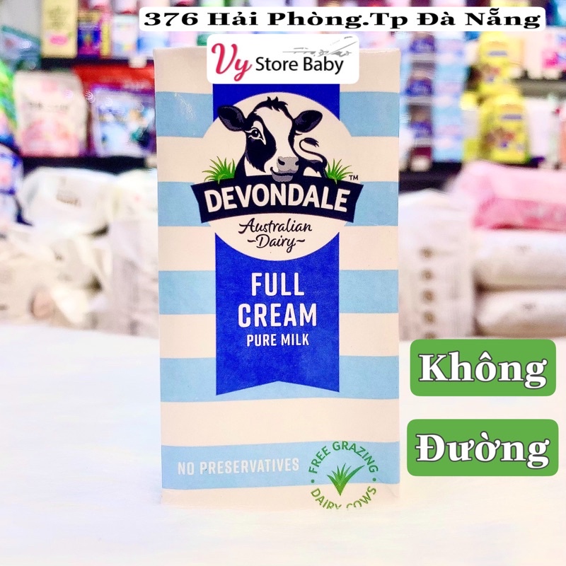 Sữa Devondale nguyên kem nhập từ Úc thùng 24 hộp 200ml dành cho bé từ 12 tháng tuổi