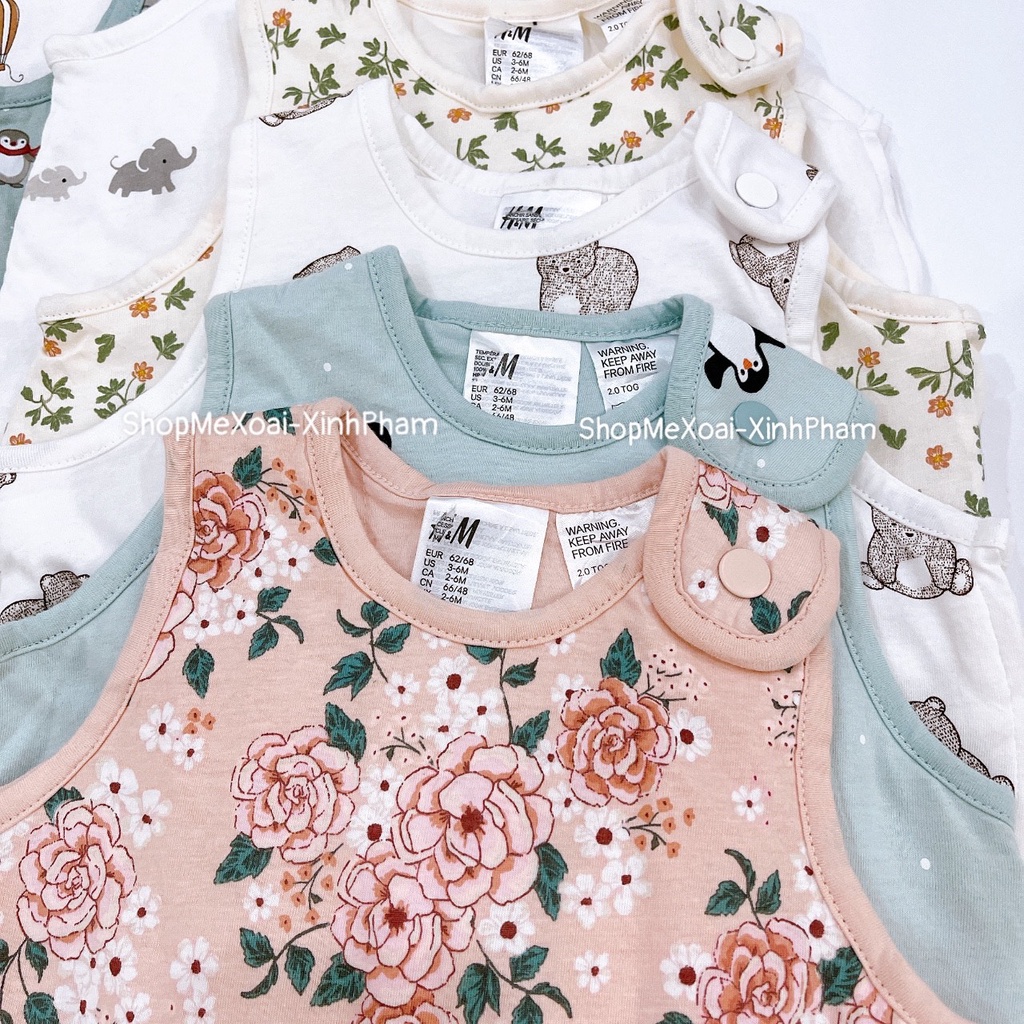 TÚI NGỦ HM size 3M-6M CHO BÉ MẶC THU ĐÔNG KÉO KHÓA TIỆN LỢI HÀNG DƯ XỊN