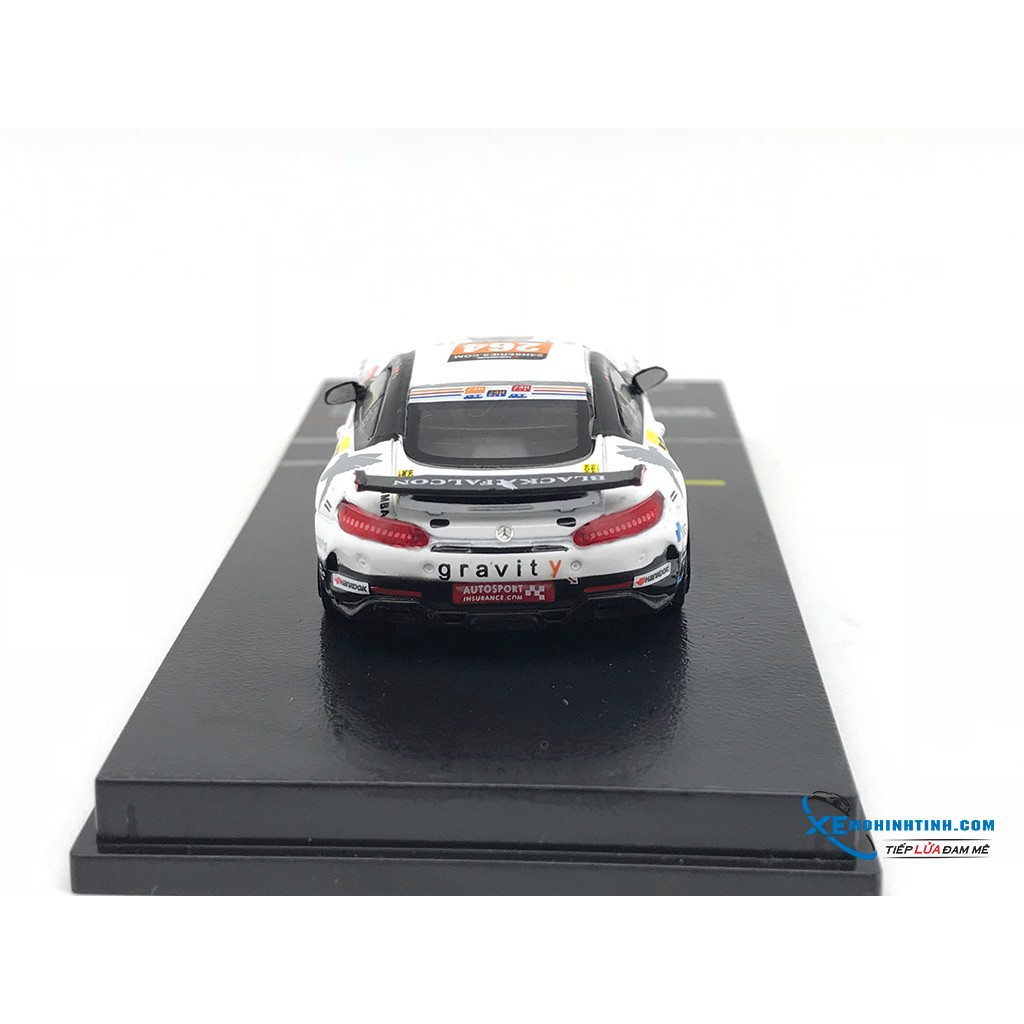 Xe Mô Hình Mercedes - AMG GT4 Dubai 24H 2018 1:64 Tarmac Works ( Trắng )