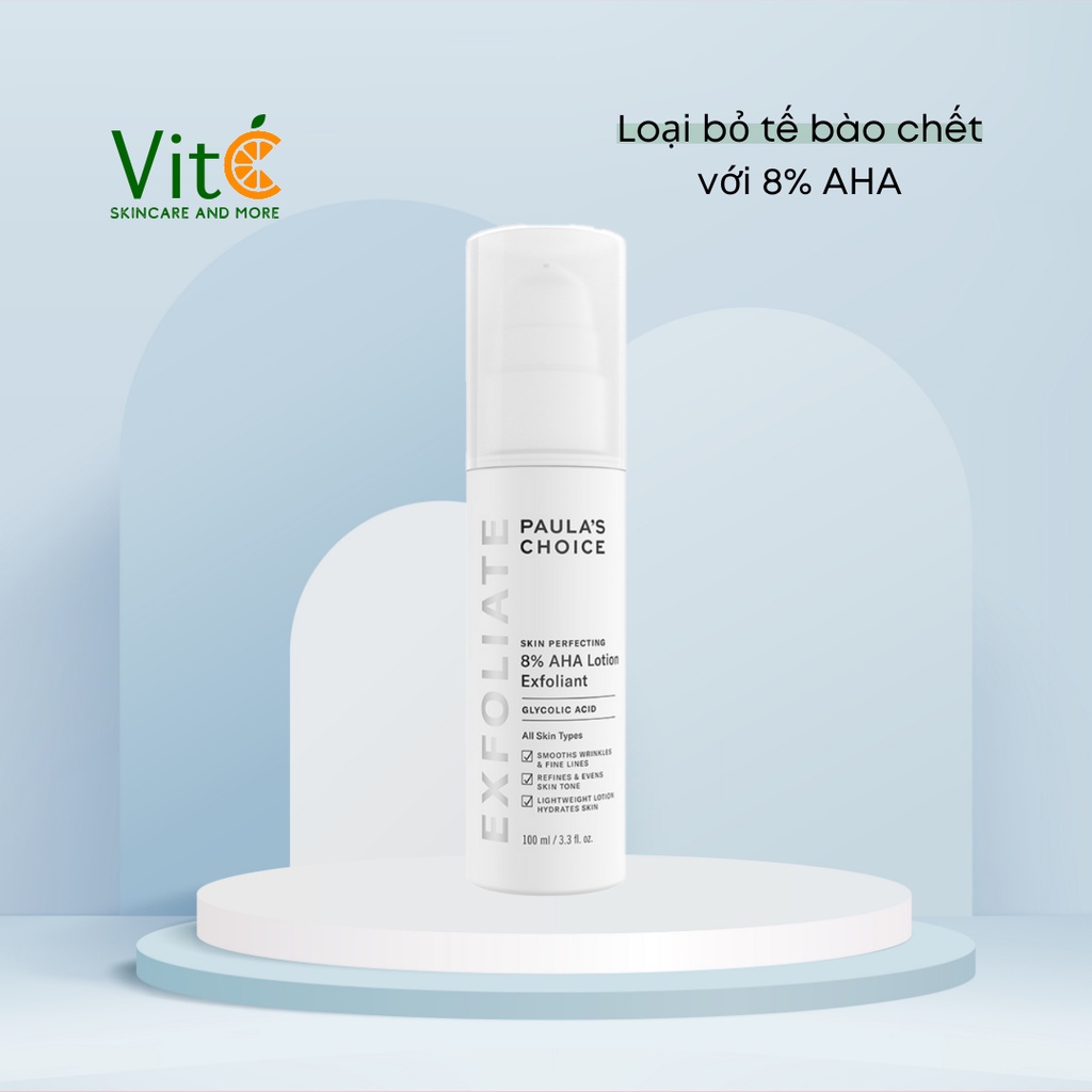 Tẩy tế bào chết Paula Choice 8% AHA - Paulas Choice Skin Perfecting 8% AHA Gel Exfoliant