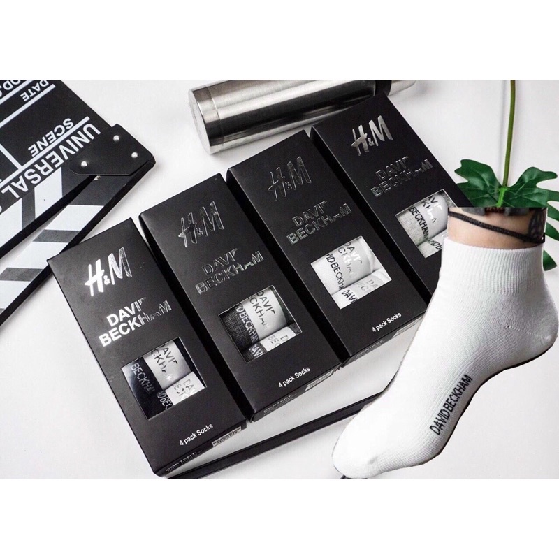 Hộp 4 đôi tất / vớ nam cao cấp thoáng khí khử mùi hôi.