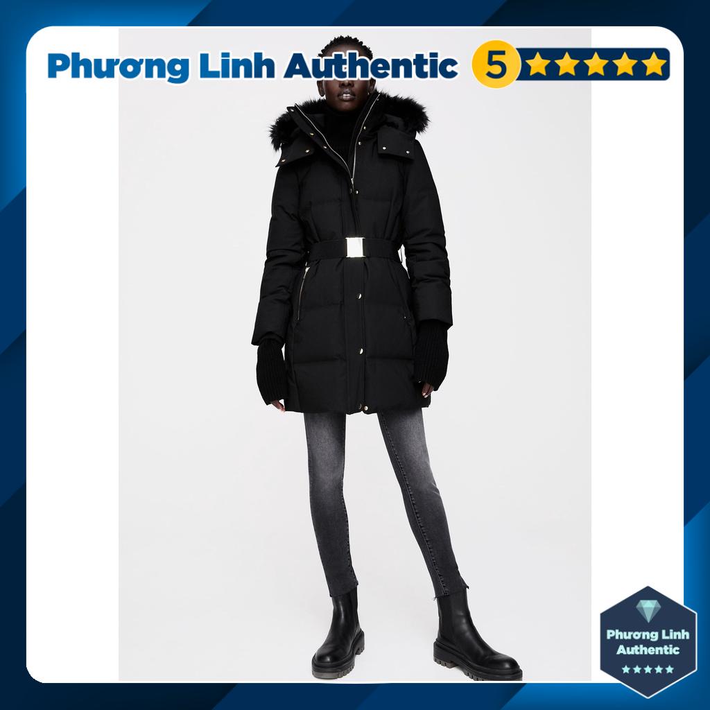 Áo Khoác lông vũ dáng dài chống nước, đai eo điều chỉnh Zara Auth New Tag có sẵn 8073/226 8073226